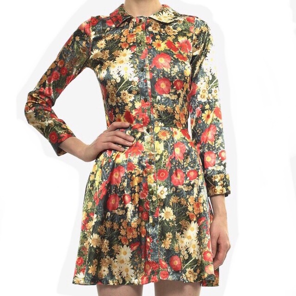 andrea diodati Dresses & Skirts - CLOSET CLEAR OUT SALE - Les Jardins Floral Photo Print Dress by Andrea Diodati